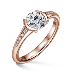 Harmonia | Zásnubní prsten se středovým kamenem 1.310ct, růžové zlato, s diamanty 47