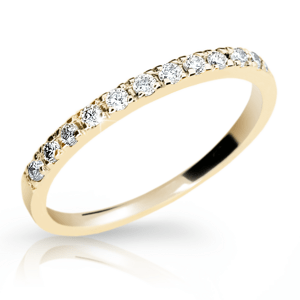 Zlatý prsten DF 1670 ze žlutého zlata, s briliantem 49