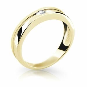 Zlatý prsten DF 1710 ze žlutého zlata, s briliantem 46