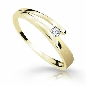 Zlatý prsten DF 1716 ze žlutého zlata, s briliantem 46