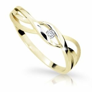 Zlatý prsten DF 1843 ze žlutého zlata, s briliantem 56