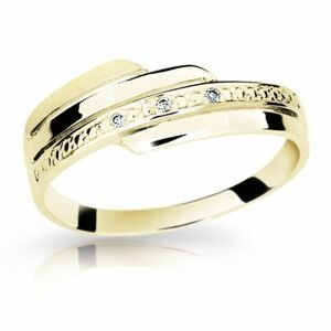 Zlatý prsten DF 1844 ze žlutého zlata, s briliantem 47