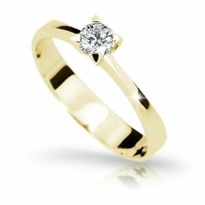 Zlatý zásnubní prsten DF 1895, žluté zlato, s diamantem 47