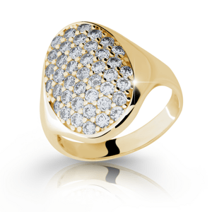 Zlatý prsten DF 1901 ze žlutého zlata, s briliantem 53