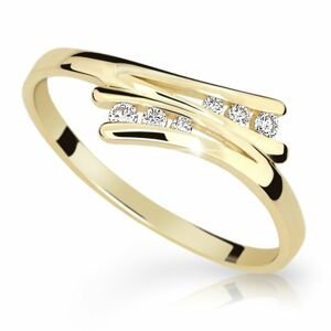 Zlatý prsten DF 1950 ze žlutého zlata, s briliantem 57