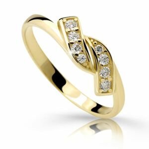 Zlatý prsten DF 2337 ze žlutého zlata, s briliantem 51
