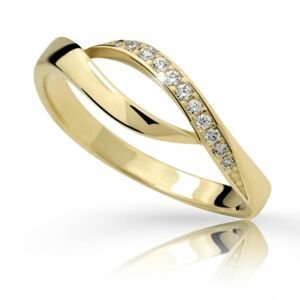 Zlatý prsten DF 2346 ze žlutého zlata, s briliantem 46
