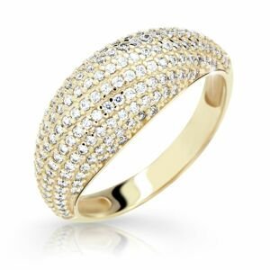Zlatý prsten DF 2546 ze žlutého zlata, s briliantem 52