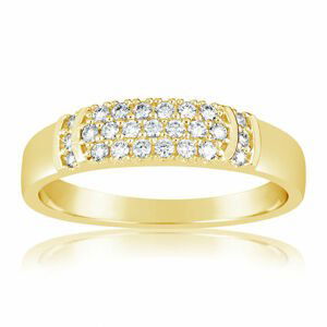 Zlatý dámský prsten DF 3192 ze žlutého zlata, s briliantem 64
