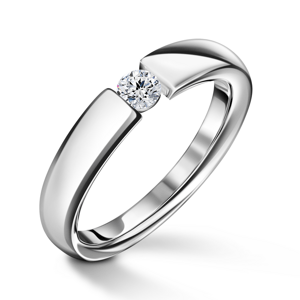 Diona | Zásnubní prsten se středovým diamantem 0.180ct, bílé zlato 48
