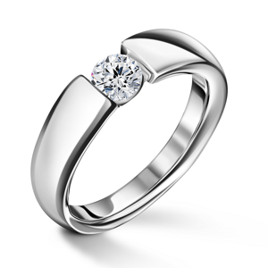 Diona | Zásnubní prsten se středovým diamantem 0.400ct, bílé zlato 46