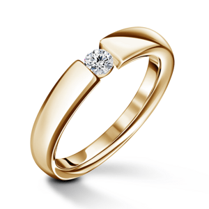 Diona | Zásnubní prsten se středovým diamantem 0.145ct, žluté zlato 50