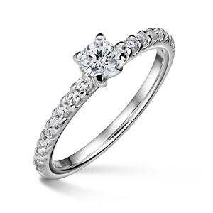 Aria | Zásnubní prsten se středovým kamenem 0.25 ct, bílé zlato, s diamanty 46