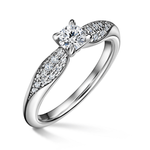 Luna | Zásnubní prsten se středovým kamenem 0.25 ct, bílé zlato, s diamanty 47