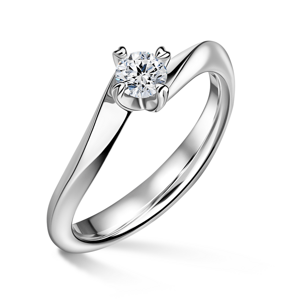 Freya | Zásnubní prsten se středovým diamantem 0.25ct, bílé zlato 46