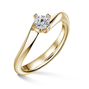 Freya | Zásnubní prsten se středovým diamantem 0.25ct, žluté zlato 46