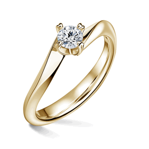 Freya | Zásnubní prsten se středovým diamantem 0.25ct, žluté zlato 54