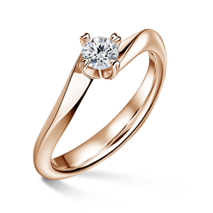 Freya | Zásnubní prsten se středovým diamantem 0.25ct, růžové zlato 46