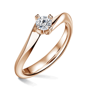 Freya | Zásnubní prsten se středovým diamantem 0.25ct, růžové zlato 59