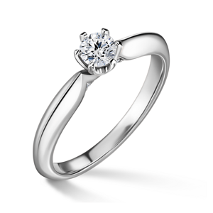 Mira | Zásnubní prsten se středovým kamenem 0.25ct, bílé zlato, s diamanty 48
