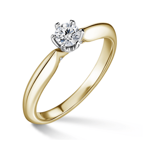 Mira | Zásnubní prsten se středovým kamenem 0.25ct, žluté zlato, s diamanty 49