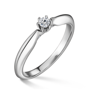 Mira | Zásnubní prsten se středovým kamenem 0.085ct, bílé zlato, s diamanty 47