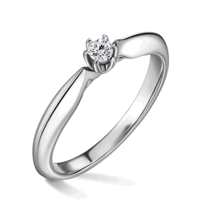 Mira | Zásnubní prsten se středovým kamenem 0.085ct, bílé zlato, s diamanty 51