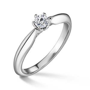Mira | Zásnubní prsten se středovým kamenem 0.180ct, bílé zlato, s diamanty 49