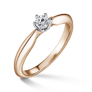 Mira | Zásnubní prsten se středovým kamenem 0.180ct, bílé a růžové zlato, s diamanty 48