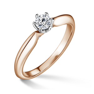 Mira | Zásnubní prsten se středovým kamenem 0.25ct, růžové zlato, s diamanty 46
