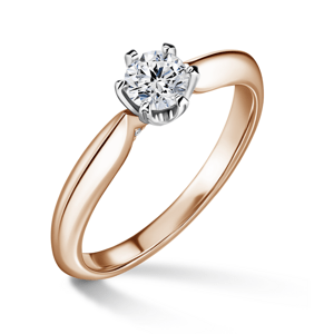 Mira | Zásnubní prsten se středovým kamenem 0.4ct, bílé a růžové zlato, s diamanty 47