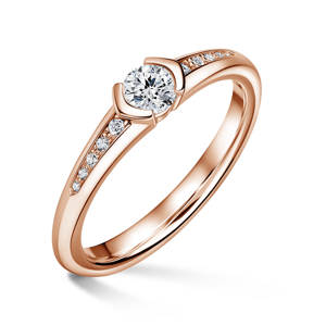 Harmonia | Zásnubní prsten se středovým kamenem 0.25ct, růžové zlato, s diamanty 47