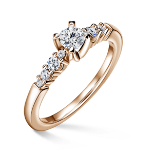 Sierra | Zásnubní prsten se středovým kamenem 0.25 ct, růžové zlato, s diamanty 46