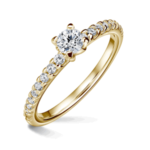 Aria | Zásnubní prsten se středovým kamenem 0.25 ct, žluté zlato, s diamanty 54