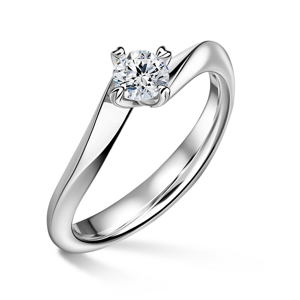 Freya | Zásnubní prsten se středovým diamantem 0.400ct, bílé zlato 46
