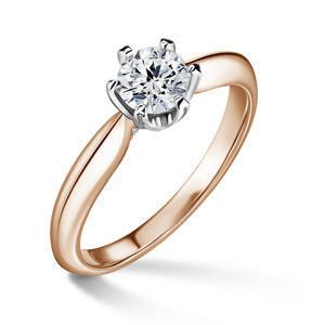 Mira | Zásnubní prsten se středovým kamenem 0.5ct, bílé a růžové zlato, s diamanty 48