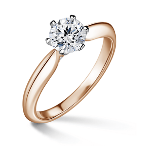 Mira | Zásnubní prsten se středovým kamenem 0.72ct, bílé a růžové zlato, s diamanty 63
