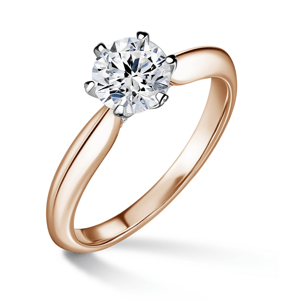 Mira | Zásnubní prsten se středovým kamenem 0.9ct, bílé a růžové zlato, s diamanty 48