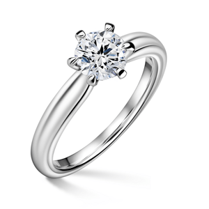 Florence | Zásnubní prsten se středovým diamantem 0.700ct, bílé zlato 48