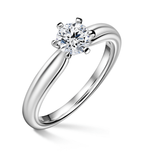 Florence | Zásnubní prsten se středovým diamantem 0.500ct, bílé zlato 46