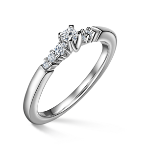 Sierra | Zásnubní prsten se středovým kamenem 0.055ct, bílé zlato, s diamanty 47