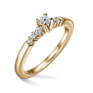 Sierra | Zásnubní prsten se středovým kamenem 0.085ct, žluté zlato, s diamanty 46