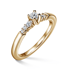 Sierra | Zásnubní prsten se středovým kamenem 0.085ct, žluté zlato, s diamanty 52