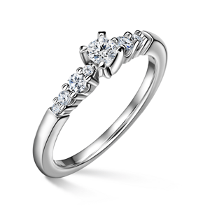 Sierra | Zásnubní prsten se středovým kamenem 0.145ct, bílé zlato, s diamanty 47