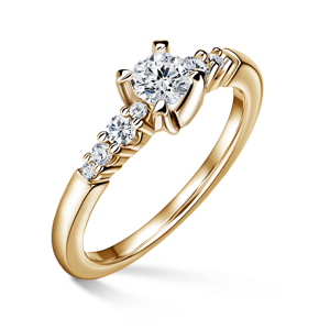 Sierra | Zásnubní prsten se středovým kamenem 0.400ct, žluté zlato, s diamanty 47
