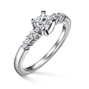 Sierra | Zásnubní prsten se středovým kamenem 0.400ct, bílé zlato, s diamanty 47
