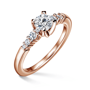 Sierra | Zásnubní prsten se středovým kamenem 0.500ct, růžové zlato, s diamanty 49