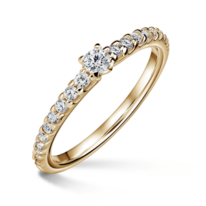 Aria | Zásnubní prsten se středovým kamenem 0.055ct, žluté zlato, s diamanty 46