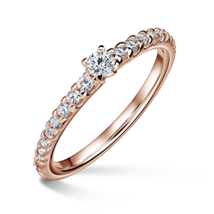 Aria | Zásnubní prsten se středovým kamenem 0.055ct, růžové zlato, s diamanty 46