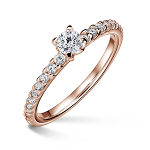Aria | Zásnubní prsten se středovým kamenem 0.180ct, růžové zlato, s diamanty 46